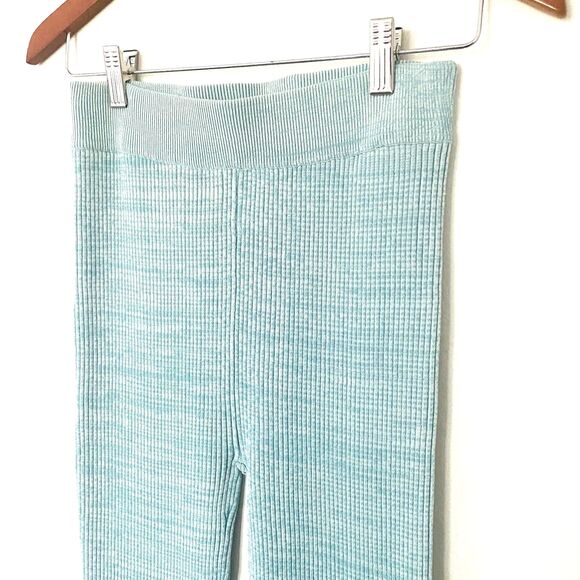 Le Ore Rimini Green Marled Ribbed Knit Stretchy Trousers Revolve Sustainable S - Picture 9 of 14